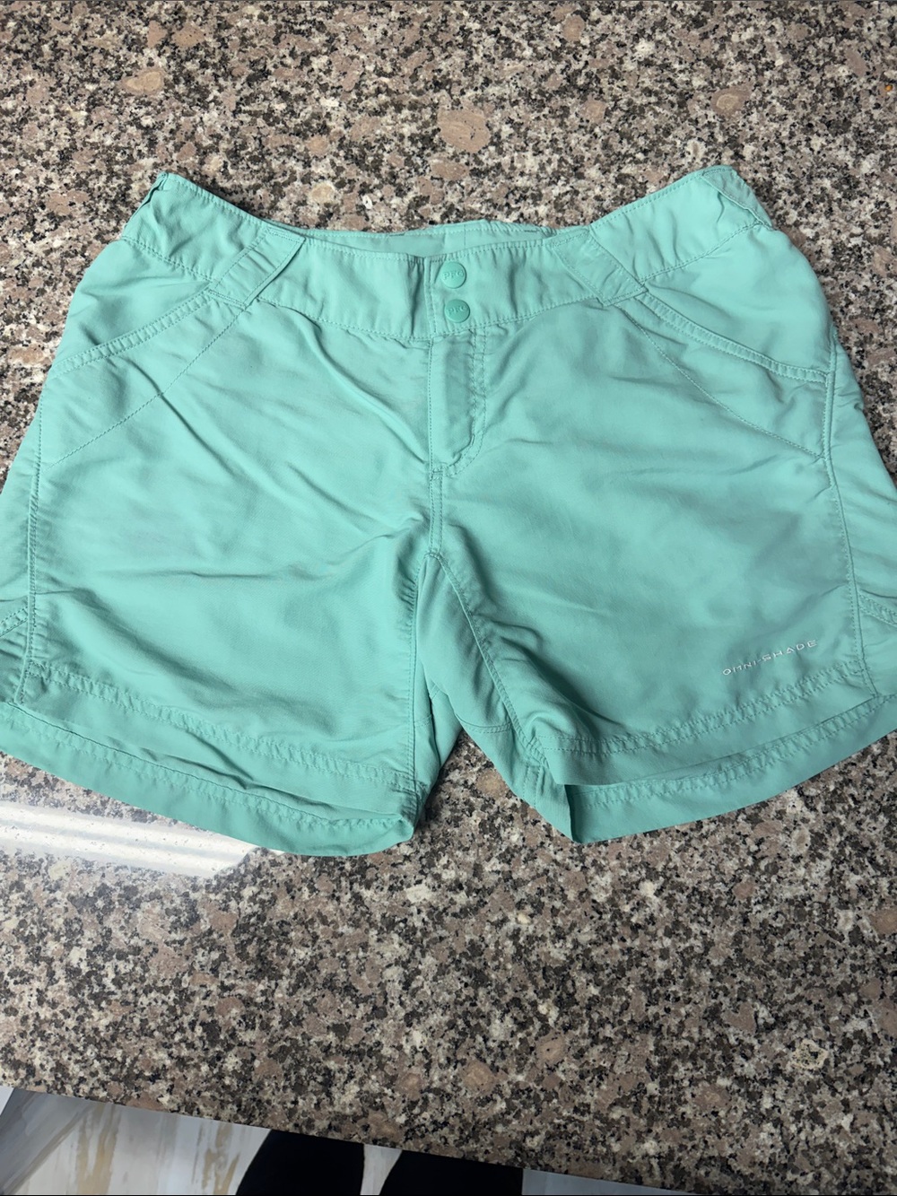 Columbia PFG Light Aqua Women’s Performance Shorts